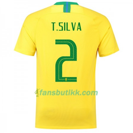 Fotball-VM 2018 Brasil drakt T.Silva 2 Hjemmetrøye